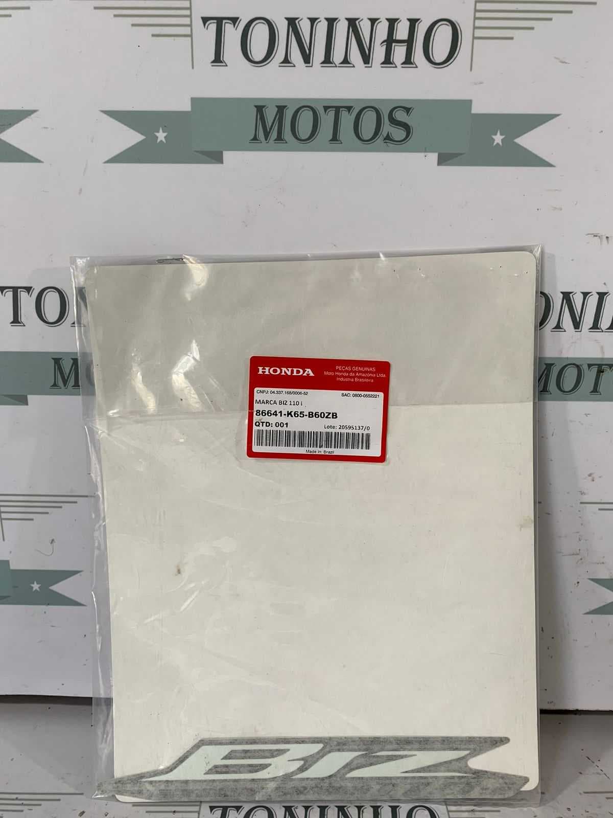 FAIXA EMBLEMA LATERAL LADO ESQUERDO HONDA BIZ110I 2016