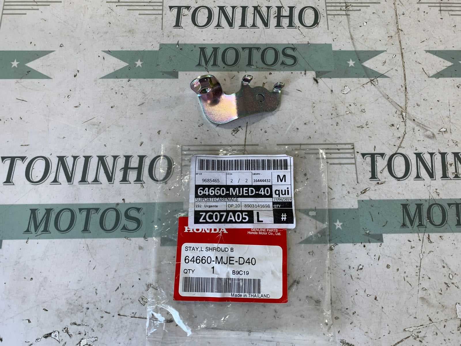 SUPORTE B CARENAGEM TANQUE ESQUERDO HONDA CB650F 2018/2019