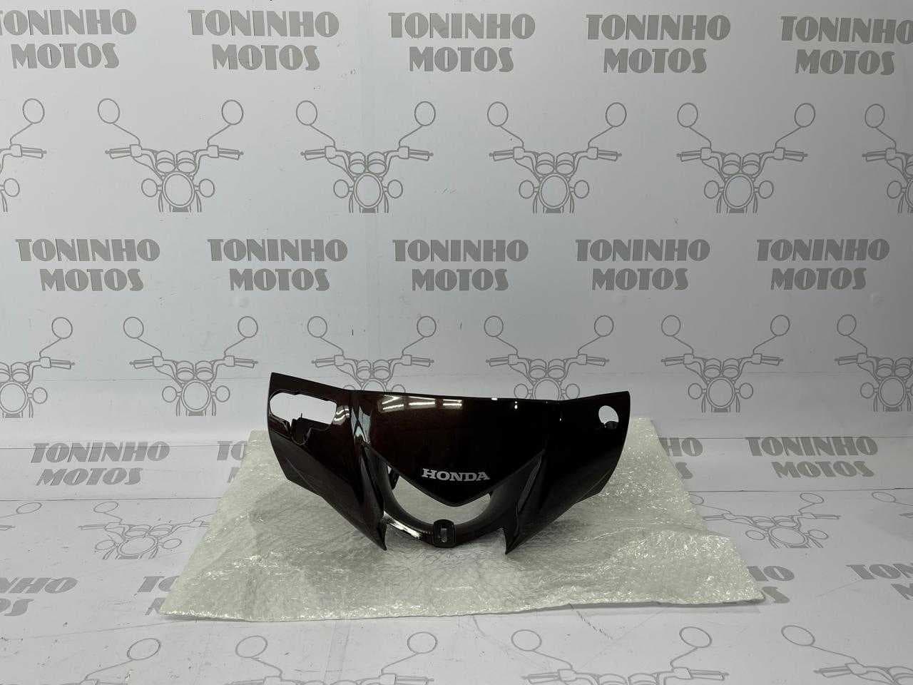 Moldura Farol Honda Biz 125 2021 Marrom Mascavo Perolizado