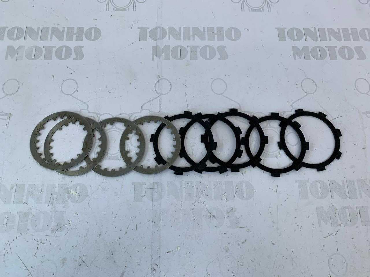 JOGO DE DISCO E SEPARADOR DE EMBREAGEM YAMAHA CRYPTON 105