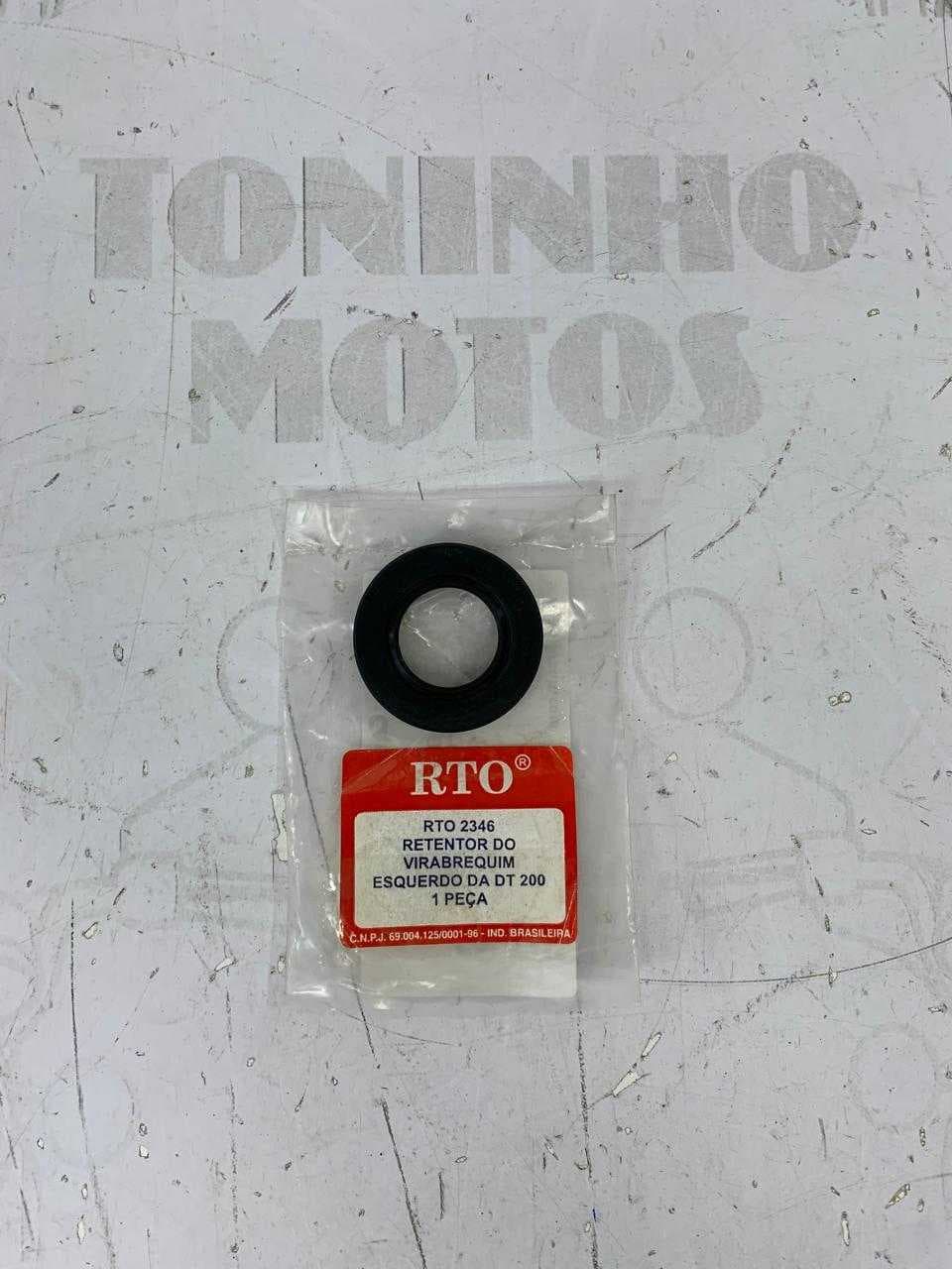 RETENTOR VIRABREQUIM ESQUERDO YAMAHA DT200 MARCA RTO N° 2346