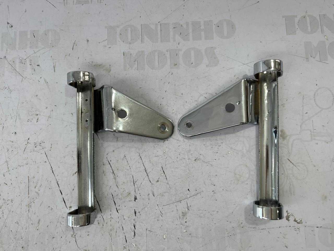 JOGO SUPORTE FAROL CROMADO YAMAHA RD 125 / RD 135 / RDZ 125