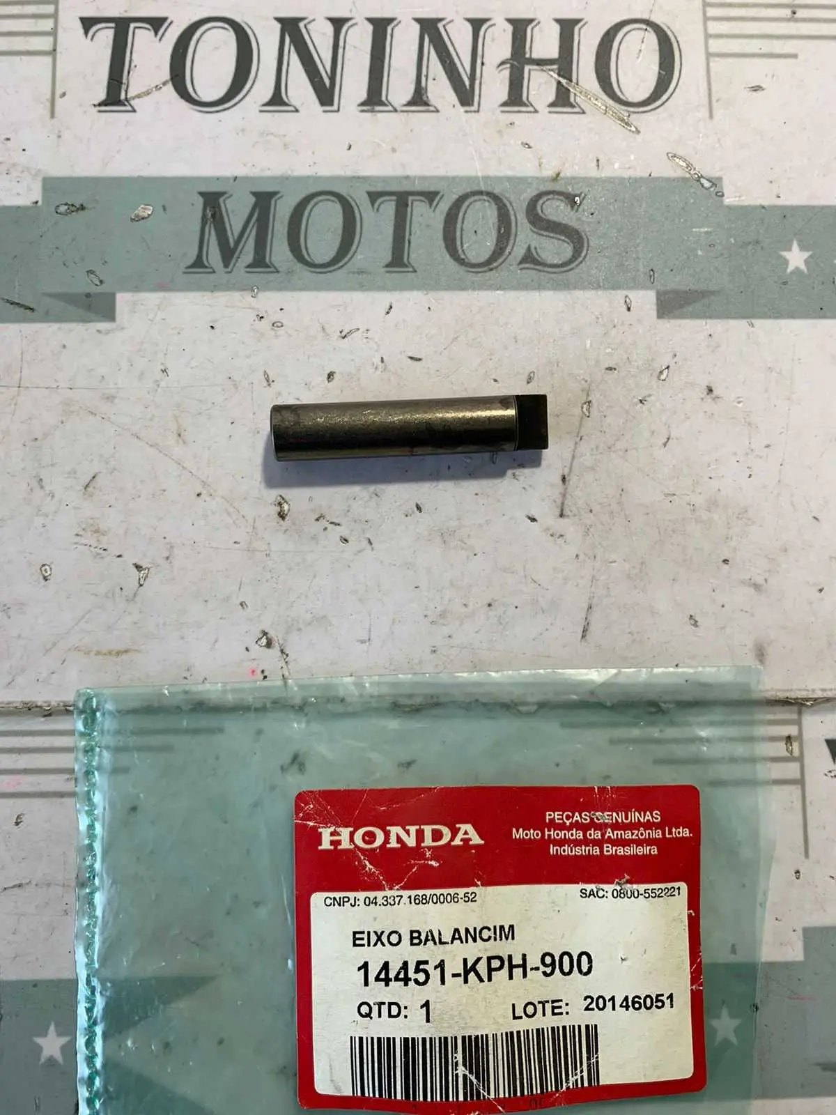 EIXO / PINO BALANCINHO ADMISSÃO HONDA BIZ125 2006 À 2022