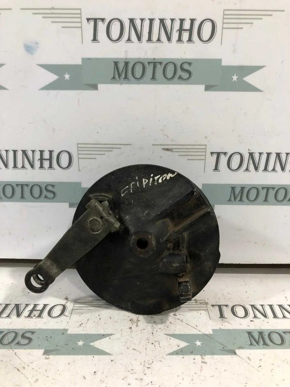 ESPELHO DE FREIO DIANTEIRO YAMAHA CRYPTON 105 INCOMPLETO